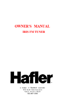 Hafler Iris-Tuner - Owners Manual